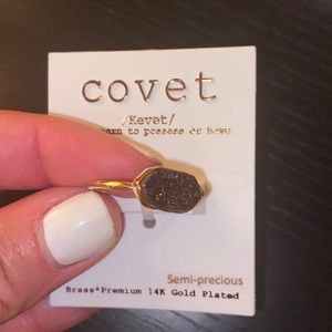 New Covet Purple Druzy Ring Size 9